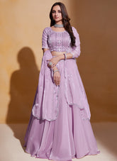 Elegant Looking Light Purple Colour Lehenga Choli